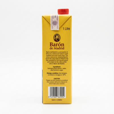 BARON DE MADRID 1 l - Arrière