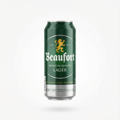 BIERE EN CANETTE BEAUFORT LAGER 50CL - Face