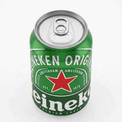 BIERE EN CANETTE HEINEKEN 33 cl - Dessus