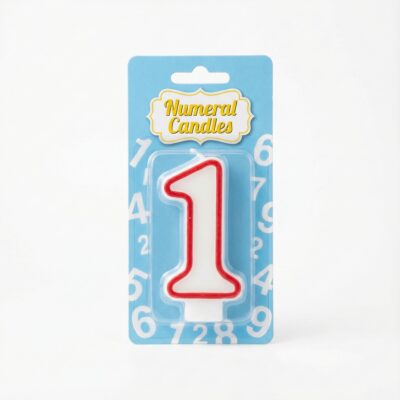 BOUGIE D'ANNIVERSAIRE HAPPY BIRTHDAY 1.2.3... MULTI COLOR - Face