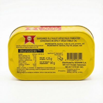 SARDINE KETY PIMENTE 125G - Arrière