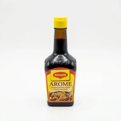 Bouteille arôme Maggi 300g étiquette jaune et rouge classique