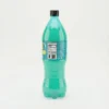 Vue arrière de la bouteille turquoise du soda BUBBLE UP BITTER LEMON 1.25ML montrant l'étiquette nutritionnelle.