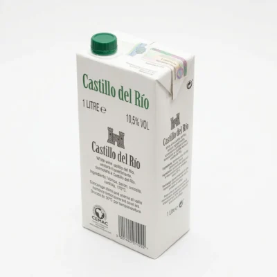 Vue latérale Castillo del Rio bouteille 1 litre élégante