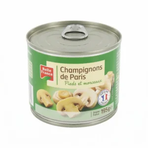 Boîte conserve champignon de Paris Rojet 425ml étiquette rouge blanche