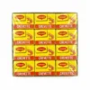 Vue dessus boîte cube Maggi crevette emballage individuel cube