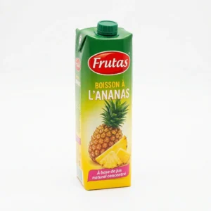FRUTAS ANANAS 1l - vue face Brique Frutas ananas servie fraîche pour goûter à Yaoundé