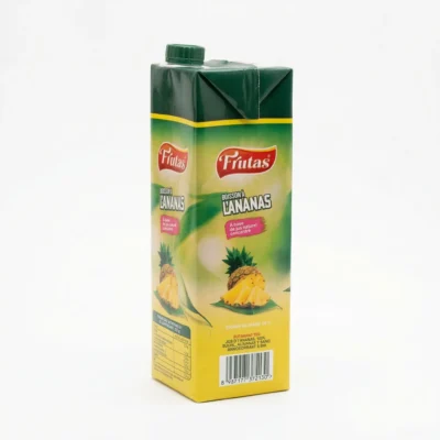 Vue latérale Frutas ananas brique 1 litre pratique