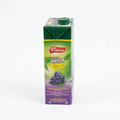 Vue latérale Frutas raisin brique pratique 1 litre