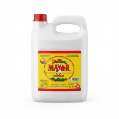 Verso bidon Mayor 5L valeurs nutritionnelles ingrédients lisibles