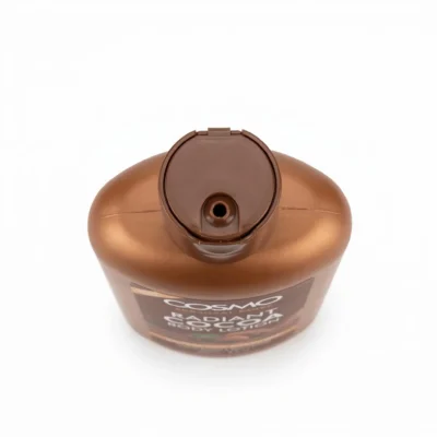 Vue de dessus du flacon Cosmos Cacao avec bouchon pompe.