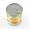 Vue dessus couvercle boîte maïs Belle France 300g neuve