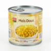Profil latéral boîte maïs Belle France 300g étiquette nette