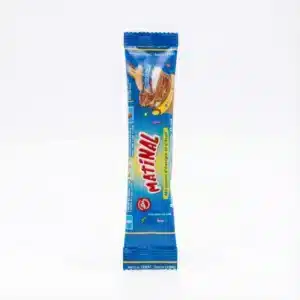 Vue de face du MATINAL STICK 10G, un sachet individuel bleu et allongé pour boisson chocolatée, sur fond blanc.