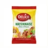 Vue de face du sachet de MAYONNAISE DELICE 40G. L'emballage souple est jaune et rouge, avec une illustration de tournesol.