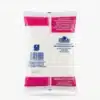 Vue arrière du sachet de SUCRE SOSUCAM 1kg BLANC, emballage plastique rectangulaire blanc et rose avec informations produit.