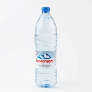 Bouteille eau minérale Supermont 1.5L vue face étiquette bleue