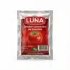 Vue de face du TOMATE EN SACHET LUNA 70G dans son sachet rectangulaire et métallisé aux couleurs rouge et argenté.