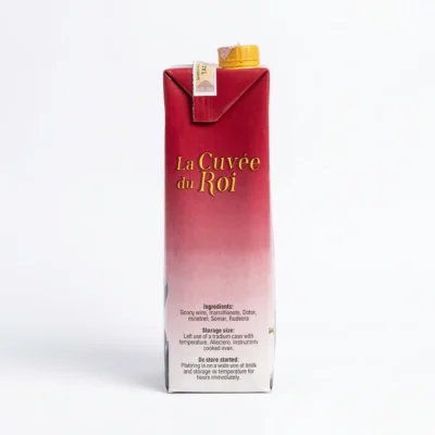 Vue latérale Cuvée du Roi rouge bouteille 1 litre