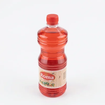 Vue dessus bouchon bouteille vinaigre Roma 1L scellé sécurité