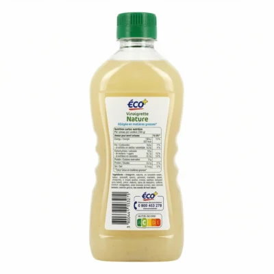 Verso étiquette vinaigrette Ecoprix composition nutrition lisible