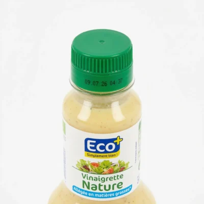 Vue plongeante bouchon vinaigrette Ecoprix nature 1L