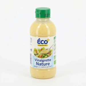 Bouteille vinaigrette Ecoprix nature 1L étiquette verte fraîche