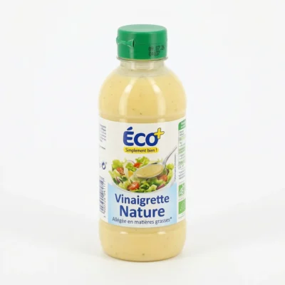 Bouteille vinaigrette Ecoprix nature 1L étiquette verte fraîche