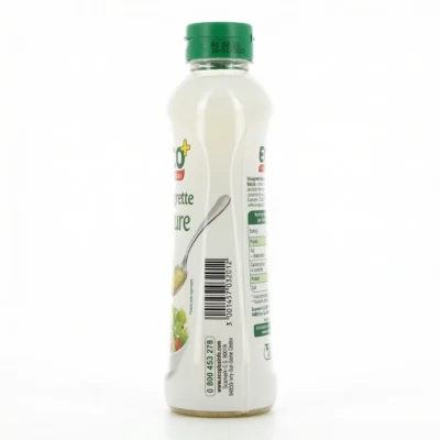 Profil latéral vinaigrette Ecoprix bouteille 1L pratique